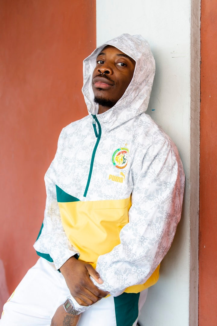 Veste Coupe-Vent Sénégal - Blanc/Vert/Jaune